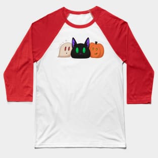 Spooky Scary Round Friends Baseball T-Shirt